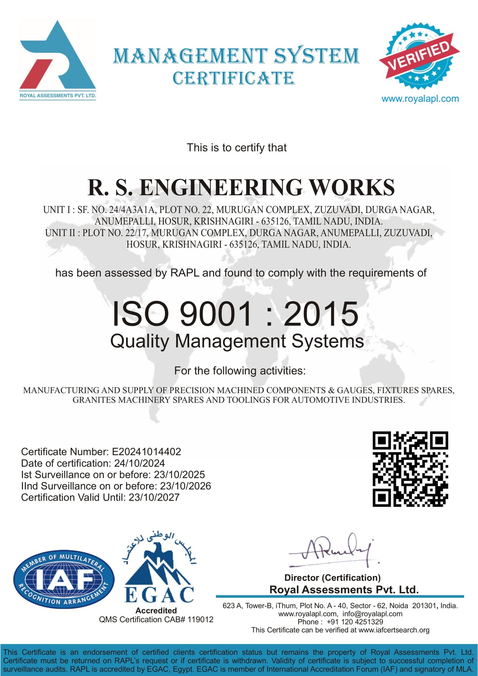 RS Engineering Works India | About Us & Expertise
